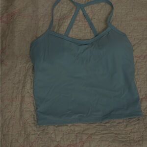 Blue Strappy sports Tank Top